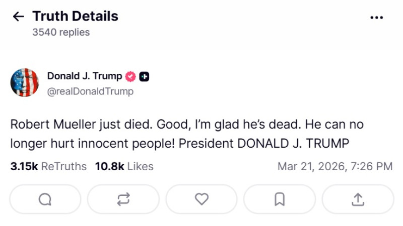 A murit Robert Mueller, procurorul care a cercetat intervenția rusă în alegerile din 2016 din SUA. Trump...