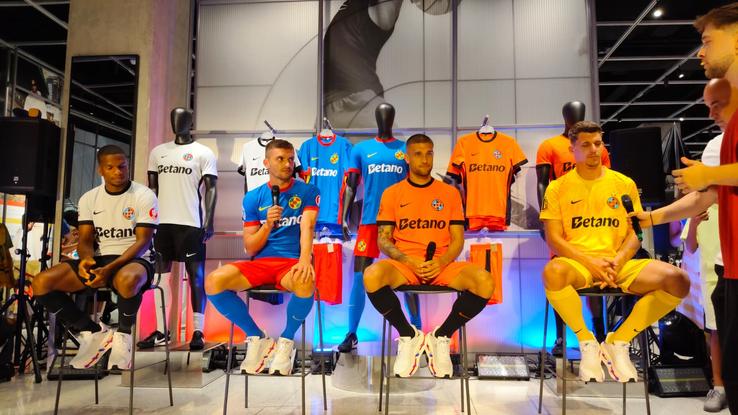 FCSB a introdus noi uniforme » Surprize: cămăși portocalii și tipografia „Dracula”